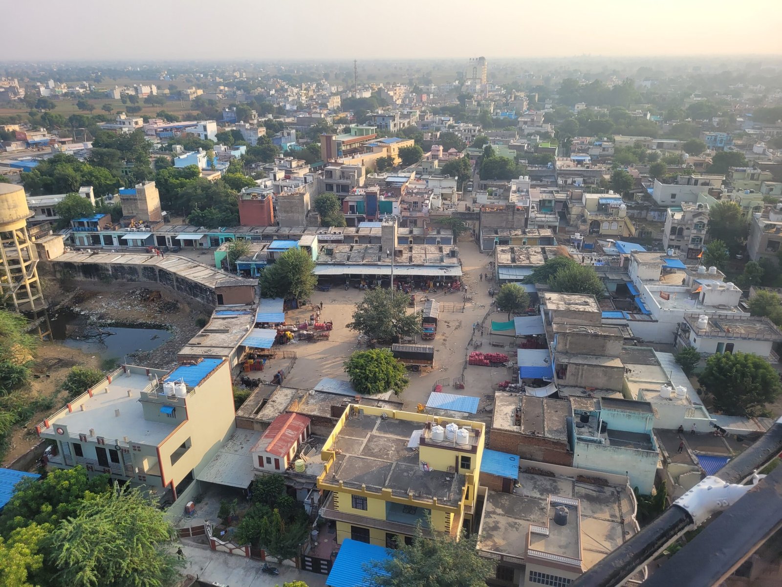 Aerial view of Kotputli town, district headquarters of Kotputli-Behror